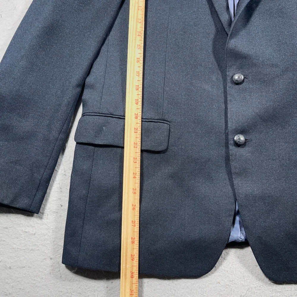 John Varvatos Blazer Men 46 Regular Tailored Fit Navy Blue Jacket Quiet‎ Luxury